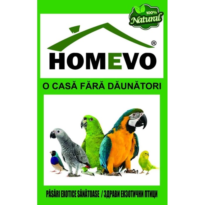 100% Натурален препарат за здрави екзотични птици Homevo pasari exotice sanatoase