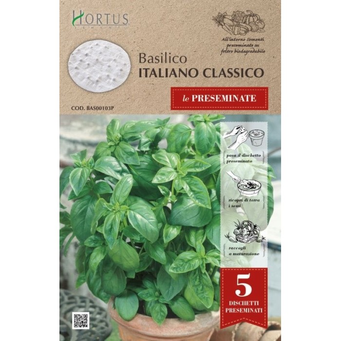 Семена на Диск Босилек Класически Италиански Basilico Italiano Classico