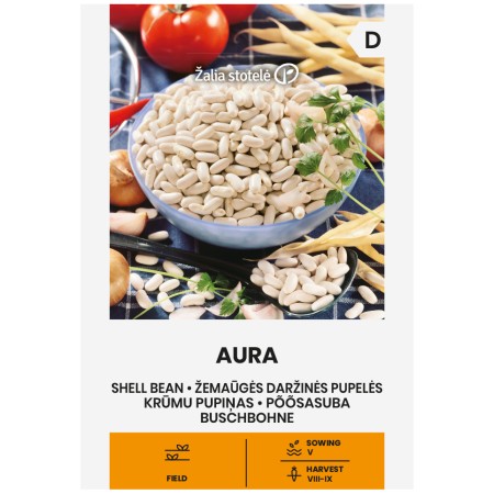 Фасул за зрял Аура Aura (храстовиден с бяло зърно)