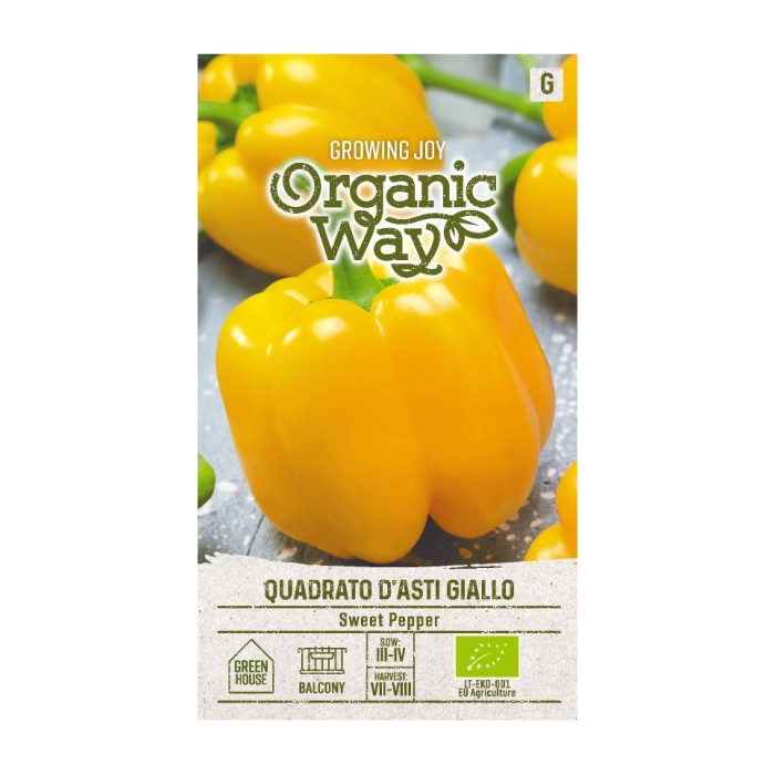 Органик Пипер Жълта камба Quadrato Dasti Giallo