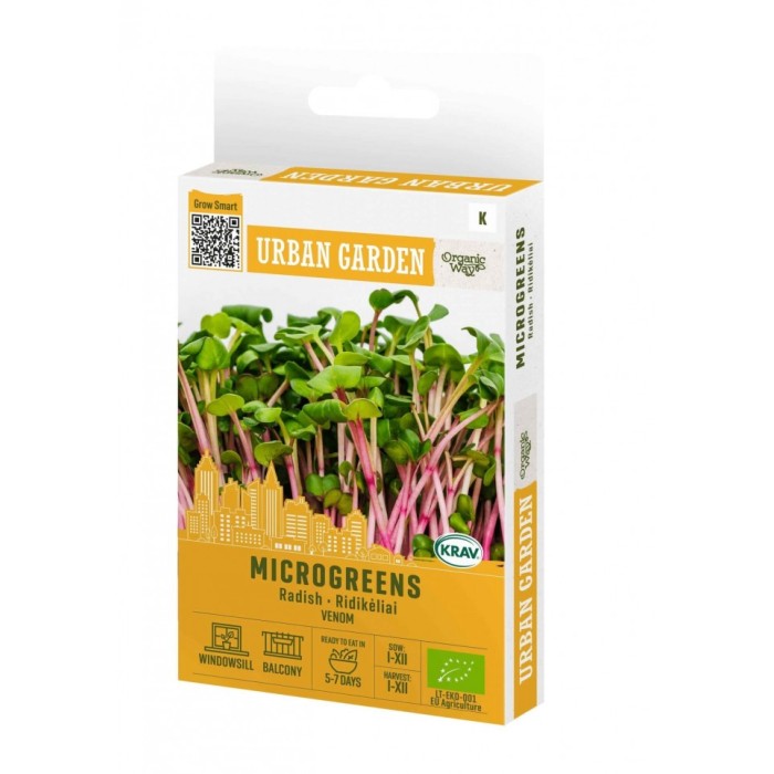 Органик семена Микро Репички Веном Raphanus sativus L - Urban garden