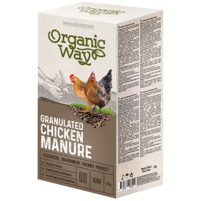 Органична гранулирана пилешка тор Chicken manure - 2 кг