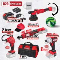 R20 Комплект 4 машини 4Ah + 3 чанта RDP-BXS4