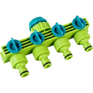 Разклонител 4 изхода със стоп 1/2"-3/4" TG