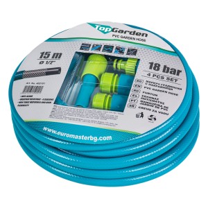 Маркуч за вода 1/2" x 15m к-т с 4 бр. конектори TG